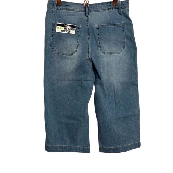 D. Jeans NWT Recycled Denim High Waist Wide Leg Capri Jeans Light Stone Size 4 - Picture 8 of 8